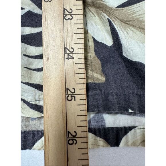 Pierre Cardin Hawaiian Shirt With Pocket Brown Size L Floral  See description - Picture 9 of 10